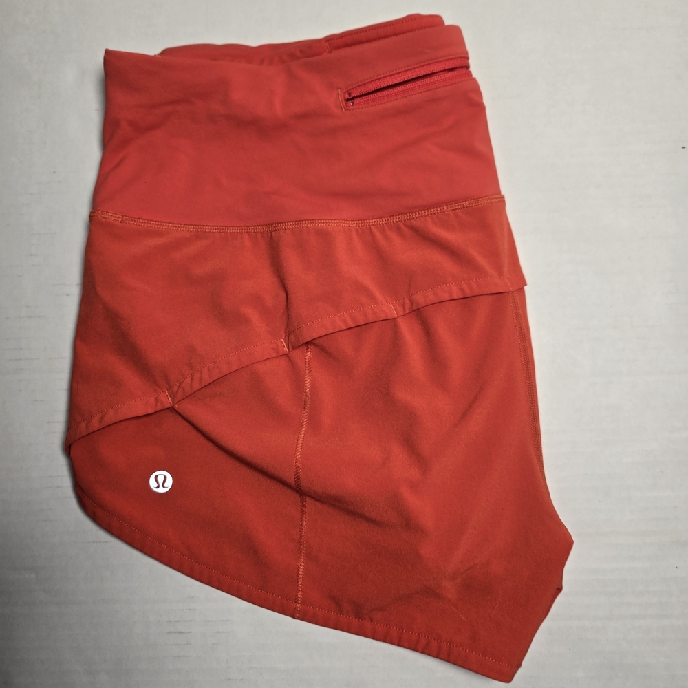 Lululemon 10 Speed Up Short Carnation Red EUC